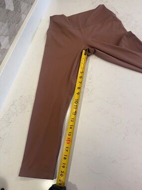 High-Waist Mauve Brown Active Leggings (capri)